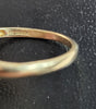 9ct Yellow Gold Ring with Purple Teardrop Stone - Size N - 1.78g total - Hallmarked