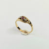 18ct Yellow Gold three stone ring size K