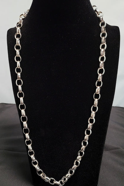 925 Sterling Silver Thin Belcher Chain - 24