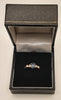 9ct gold ring with Aqua stone