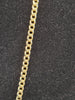 9CT Yellow Gold Cuban Curb Chain - 30" - 6.40g