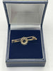 9ct Gold Pin with Black & clear Stones