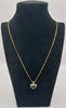9ct 325 willow gold chain with mum hart pendant with white stones 7.0g Boxed 24" hallmarked