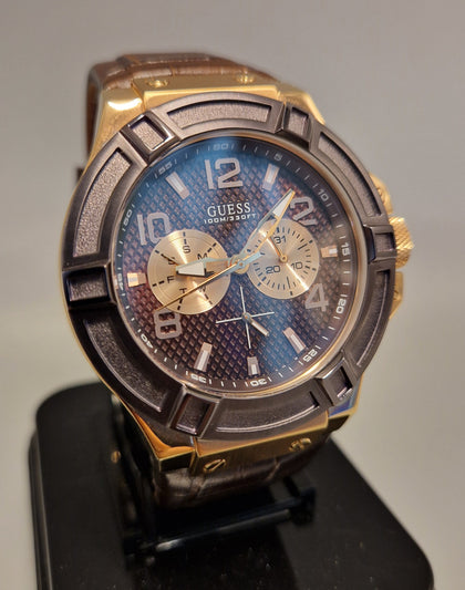 Guess U0040G3 Brown Strap Watch Unboxed