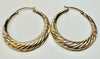 9ct yellow gold hoop earrings