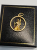 9ct Yellow Gold Round St Christopher Pendant - 4.55G - Hallmarked