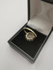 9CT Gold Floral Cubic Zirconia Ring, 4.5Grams, 375 Hallmarked, Size: M - BOXED