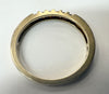 9ct yellow gold ring with diamonds size O 1/2