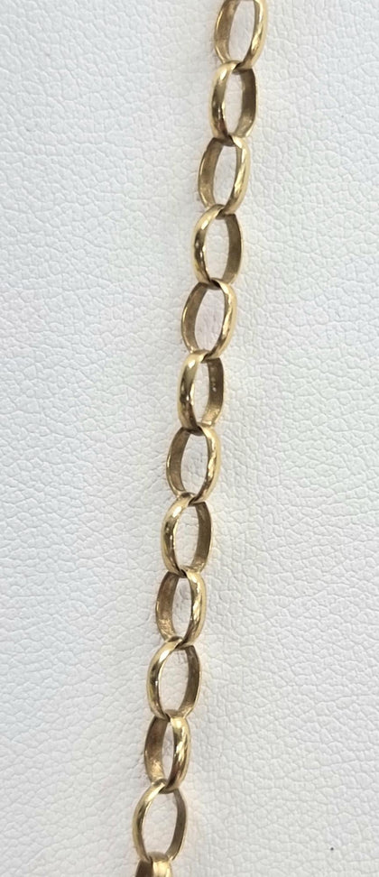 9ct Yellow Gold Hoop Chain 26