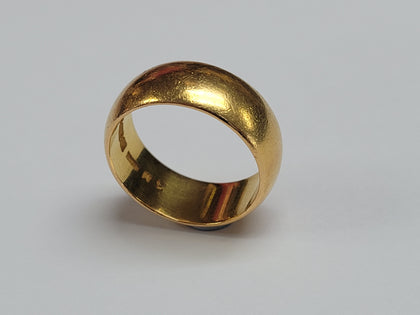 22ct Wide Wedding Band - Size M