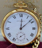 John Morley Pocket Watch on Gold Plated  Curbed Styled Chain, Boxed