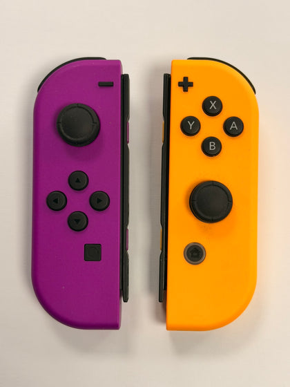 Nintendo switch joy con pair joycon purple orange boxed