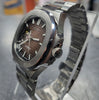 Seiko Nautilus Mod Silver (Open Heart) - Chocolate Brown. Automatic