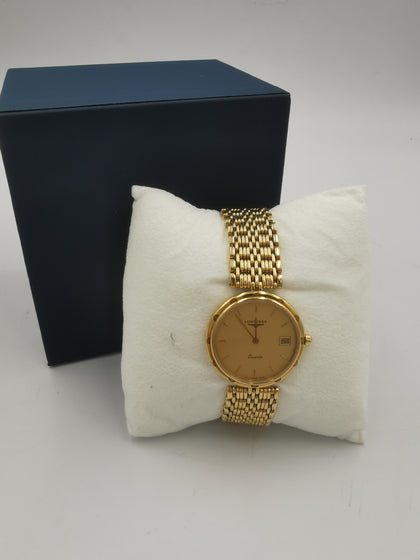 Vintage Longines Quartz Gold Plated (9K) Watch, Stainless Steel Back