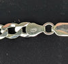 925 HALLMARKED, SILVER, THIN CURBED CHAIN W/ LOBSTER LOCK, 26", 27.63G !!BRAND NEW!!