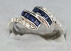 18ct White Gold Diamond/Sapphire Ring Size "S"