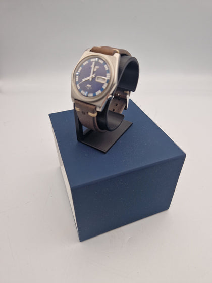 Seiko 5 DX 25 Jewels Automatic Mens watch on brown leather strap BOXED