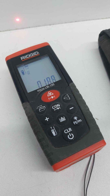 Ridgid 36158 Micro LM-100 Laser Distance Measure - 50M Range - With Pouch