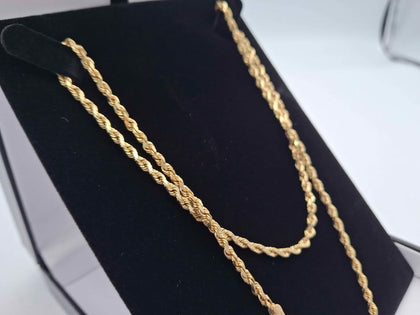 9ct Yellow Gold Rope Chain Necklace - 20