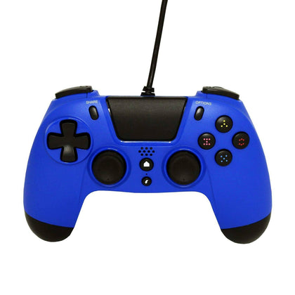 Gioteck - VX4 Blue Wired Controller For PS4 And PC Gamepad.