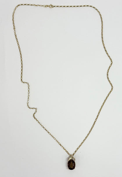 9ct yellow gold belchor chain with pendant 24
