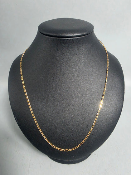 9ct GOLD NECKLACE 2.3G 375 16'' in Length