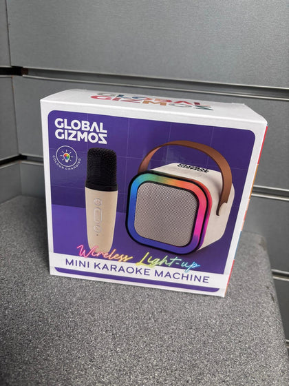 Global Gizmos Mini Wireless Karaoke Machine with Lights