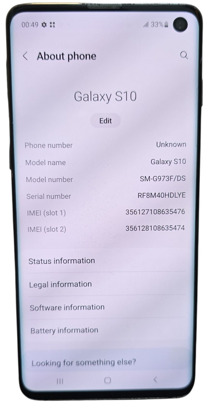 Samsung Galaxy S10 - 128GB - Unlocked