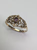 9ct Gold Ring  With Purple Stone Size P