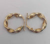 375 9ct Yellow gold small hoop earrings twist stryle Boxed 1.1g Boxed