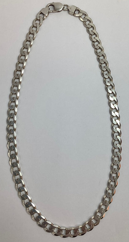 925 Silver Curb Chain Necklace 20