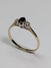 9CT Gold diamond/black stone ring