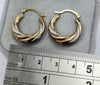 9ct Gold 2 Tone Earrings