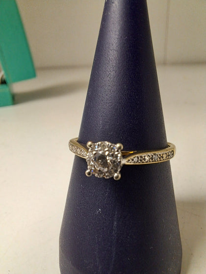9ct Gold DIA Ring - Size O - 1.48g - Great Yarmouth