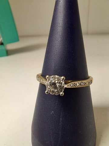 9ct Gold DIA Ring - Size O - 1.48g - Great Yarmouth