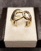 9ct Yellow Gold Spanner & Torque Ring - Size s