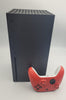 Microsoft xbox series X 1TB Black console with 1 red controller and all leads UNBOXED