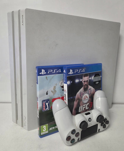 PlayStation 4 Pro 1TB Console White & 2 Games