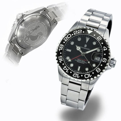 Steinhart Ocean 39 GMT BLACK Ceramic Diver Watch