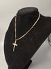 14ct Gold Necklace 585 1.8G with 9ct cross pendant 375 2.0G 14'' in Length