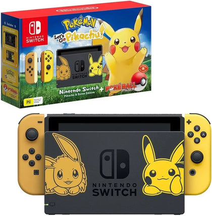 Nintendo Switch Console Pokemon Lets Go Pikachu Edition boxed with Game