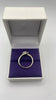 9ct white gold ring - M
