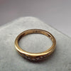 9ct Gold & Diamond Wave Ring Size P