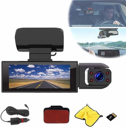 Cardvr Video Dashcam, Dashcam Front and Rear Camera, Wireless Hd Night Vision Dash Camera for Cars Front Inside