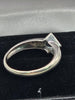 9 CT Diamond hallmarked white gold ring , 2.1 grams - size m box included