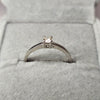 9ct white gold solitaire diamond ring size N 1/2