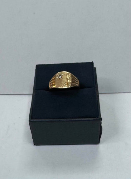 3.4g 9ct Gold Signet Ring - Size U - **Hallmarked**