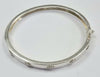 Silver Bangle with Diamonds