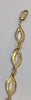 9ct yellow gold diamond twist bracelet 7.5"