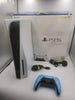 Playstation 5 Console, 825GB, White with 1 blue controller and wires  Discounted